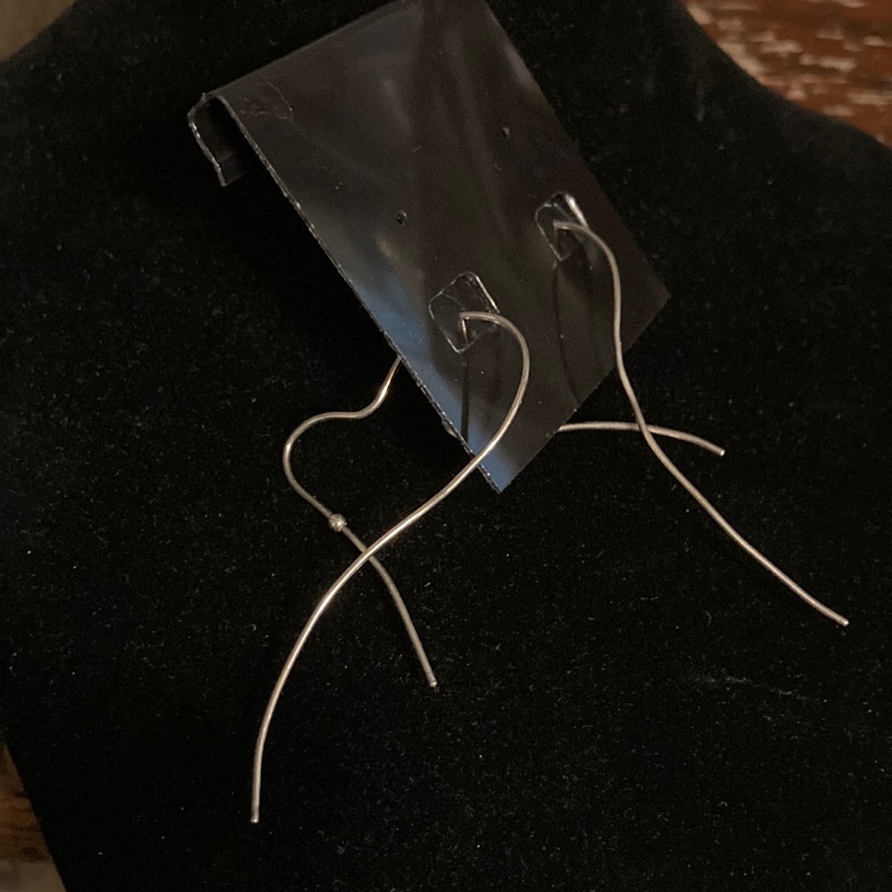 Sterling 925 super cute twisted heart slide earrings